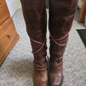 Brown Leather Freebird Coal Boots